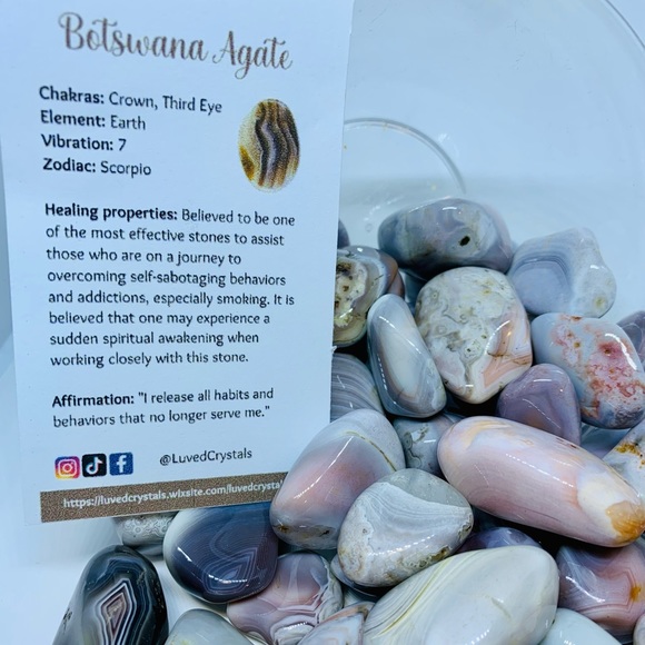 Tumbled Botswana Agate - Picture 1 of 3